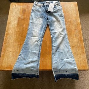 ACID WASH SUPER HIGH RISE FLARE NEVER WORN